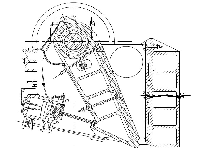簡擺顎式破(pò)碎機結構圖